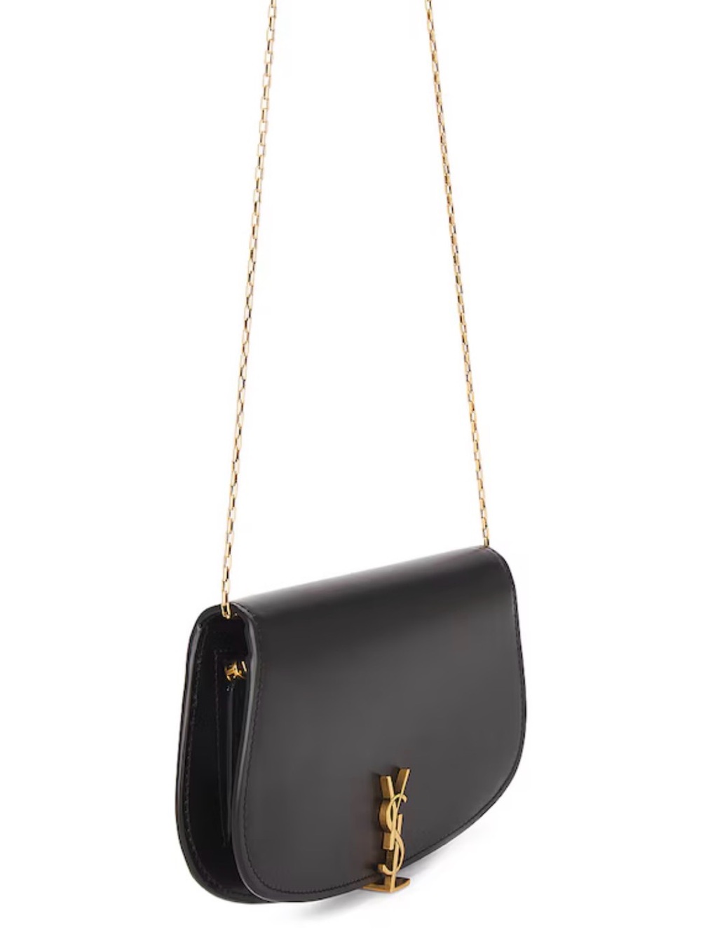YSL Demilune wallet on chain Black Leather with box. It’s sold out everywhere